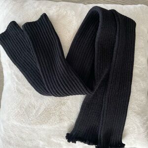 Black Ribbed Knit Leg Warmers